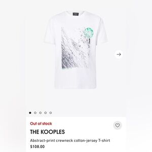 NWOT The Kooples White and Green Graphic Kids T-Shirt